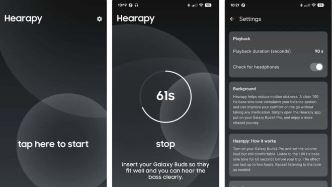 Samsung’dan araç tutmasına karşı özel uygulama: “Hearapy”