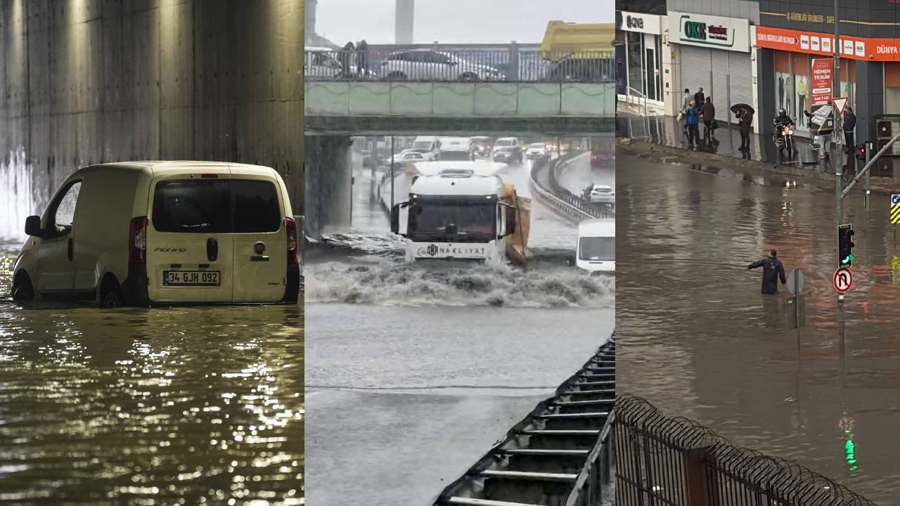 İstanbul'da sağanak yağış hayatı olumsuz etkiliyor