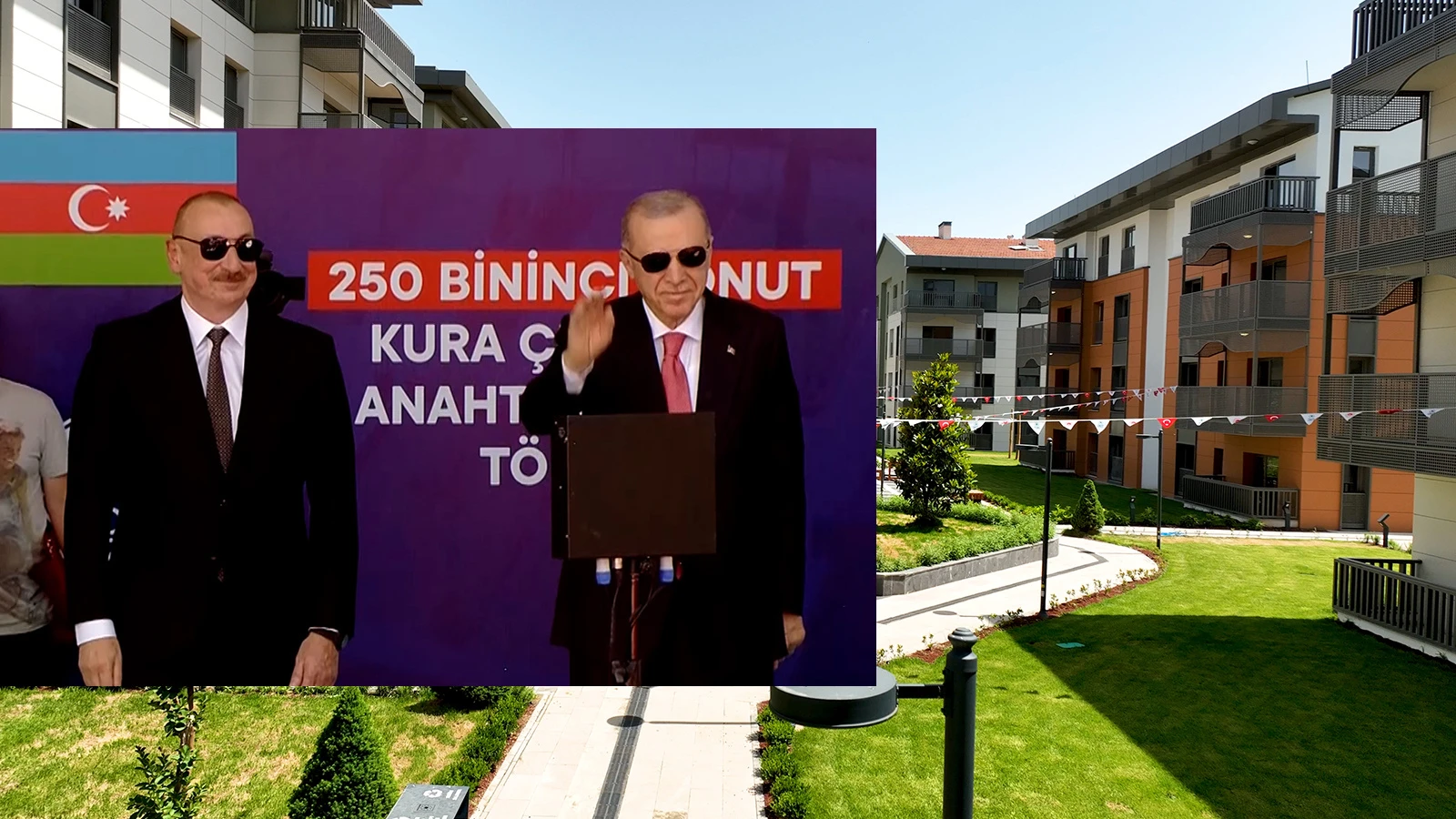 Erdoğan ve Aliyev'den Azerbaycan Mahallesi açılışında açıklamalar