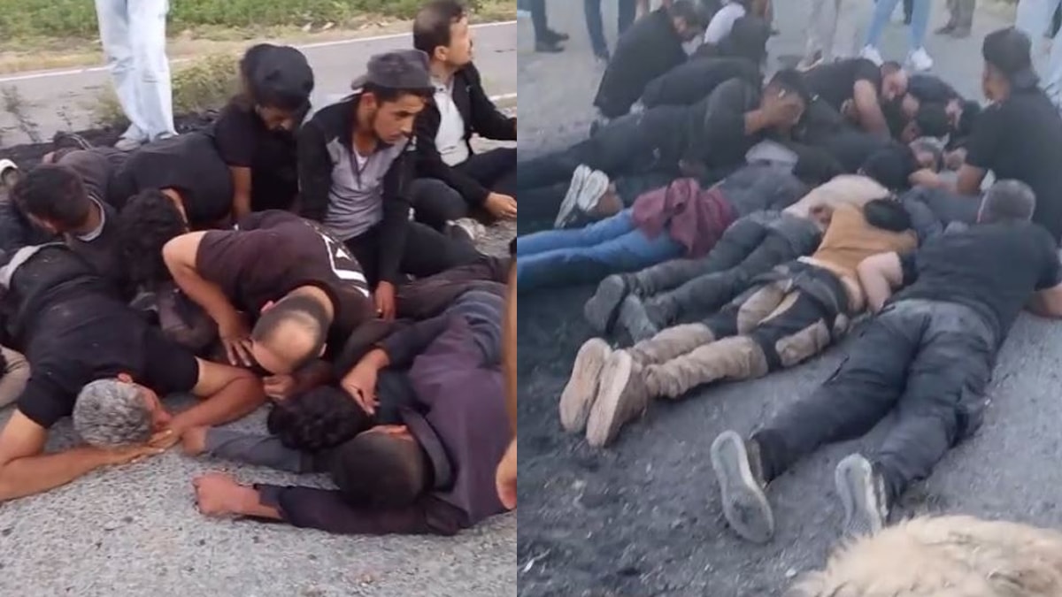 Su kanalına düşen araçtan çıktılar, böyle gözaltına alındılar
