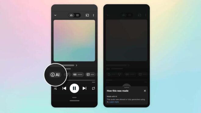 YouTube Music, Yapay Zekayla Üretilen Müzikler İçin Yeni Etiketler Ekledi