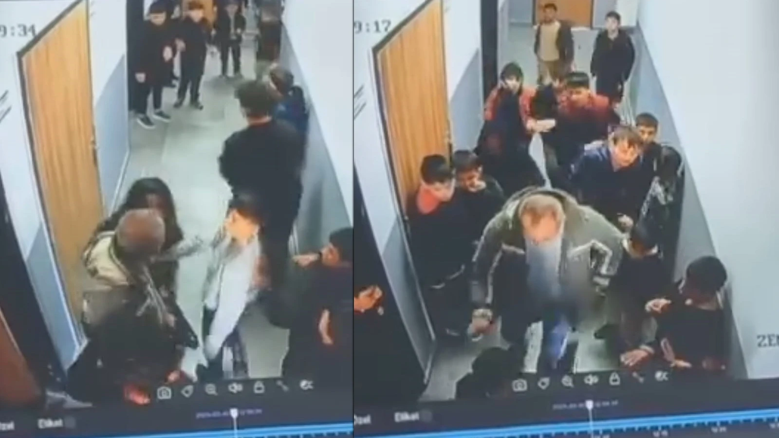 Okulu basan veli 8 yaşındaki çocuğa saldırdı