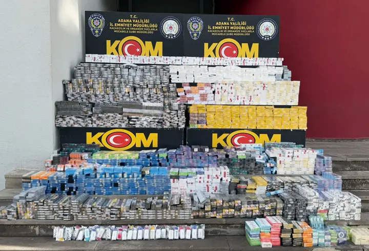 Aracından 16 bin paket kaçak sigara çıkan sürücü tutuklandı