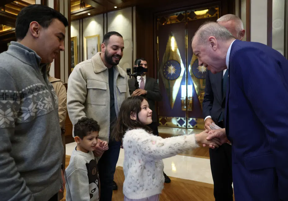 Cumhurbaşkanı Erdoğan, Hind Rajab'ın ailesini kabul etti