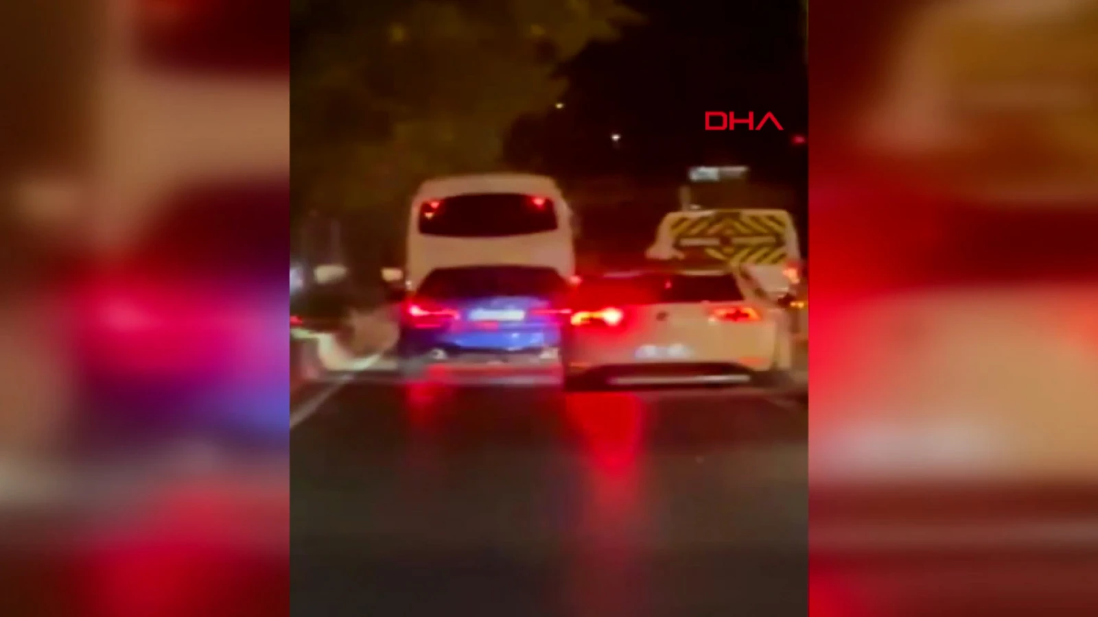 Yoğun trafikte makas atan araçlar kamerada: Trafiği tehlikeye attılar
