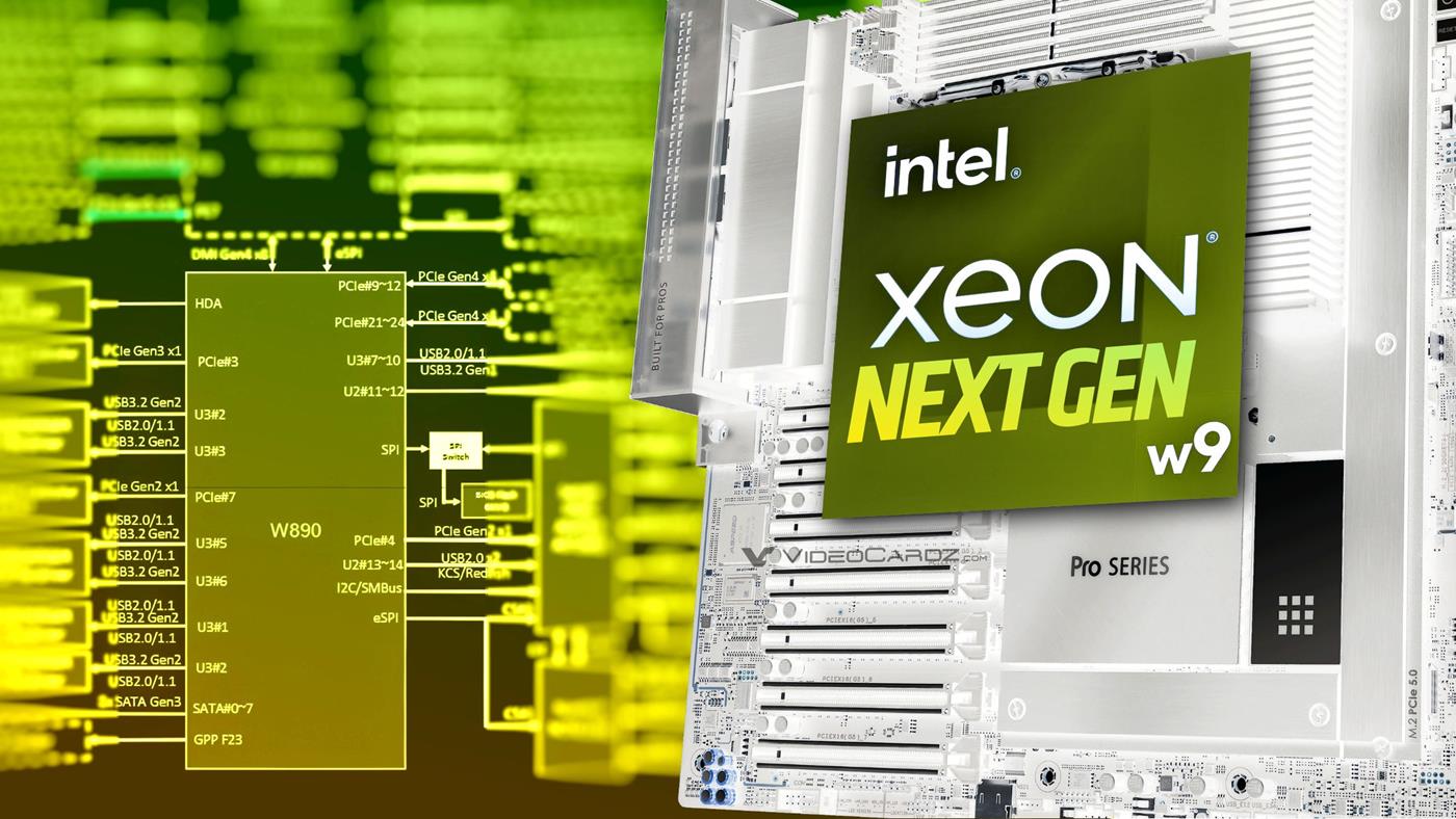 Intel W890 platformu sızdırıldı: 350W TDP, 112 PCIe hattı ve dahası