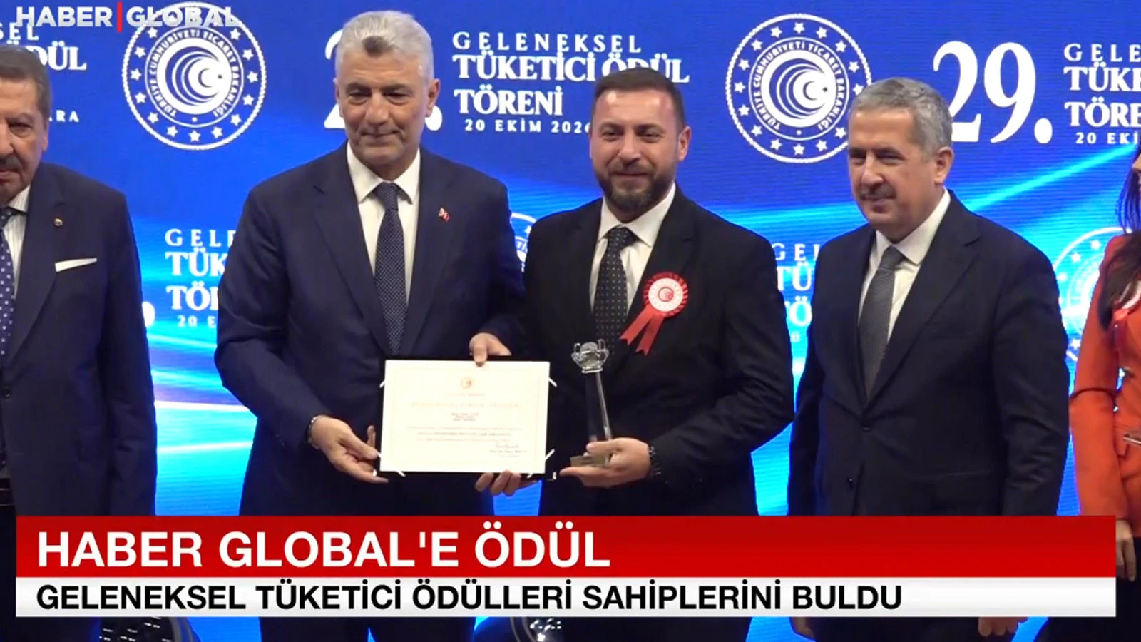 Ticaret Bakanlığı 29. Geleneksel Tüketici Ödülleri’nde Haber Global'e Ödül