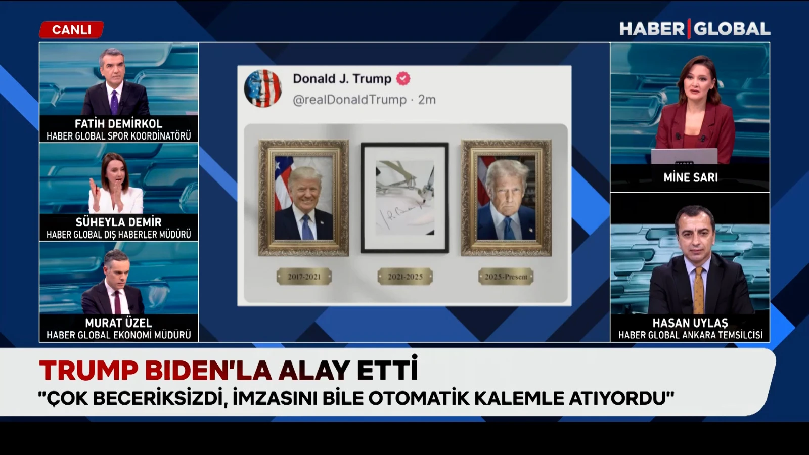 Trump, Biden'ın otomatik imzasıyla alay etti