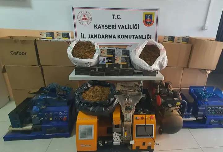 Kayseri’de kaçak sigara operasyonu: 2 gözaltı