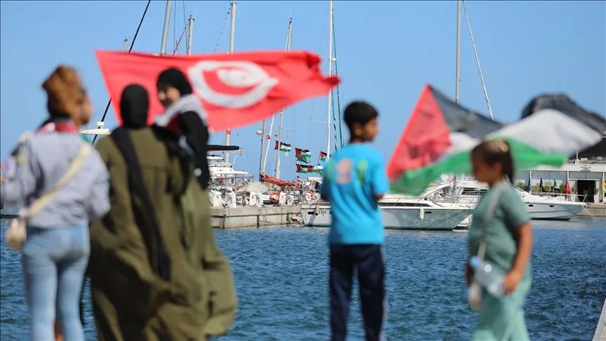 Tunus'tan Küresel Sumud Filosu'na katılacak tekneler Binzert kentinde toplanıyor