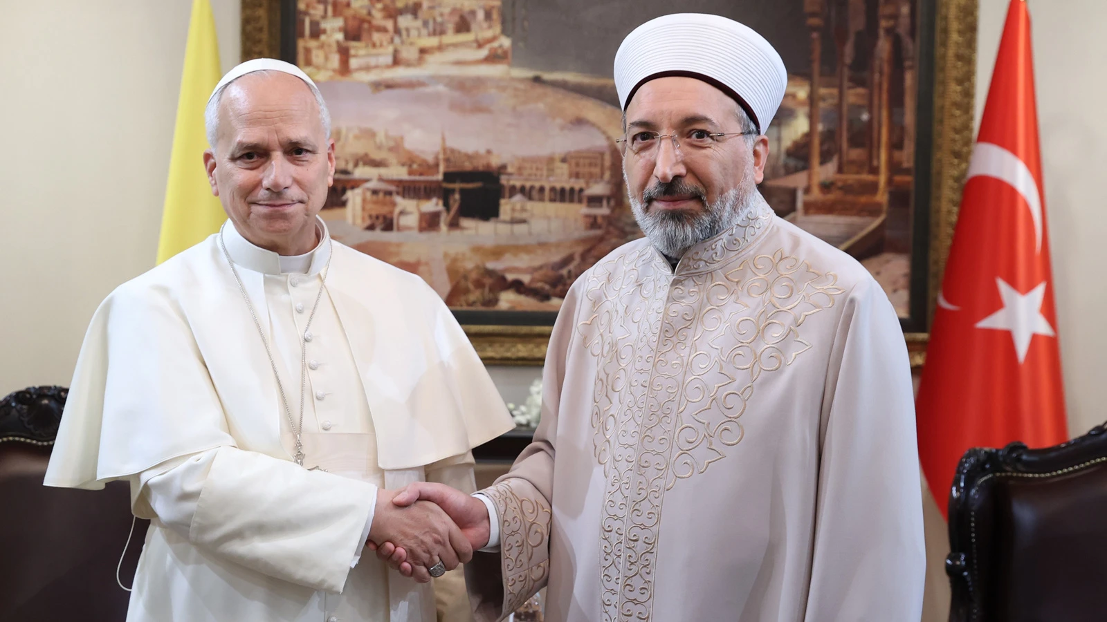 Diyanet İşleri Başkanı Arpaguş, Papa 14. Leo ile görüştü