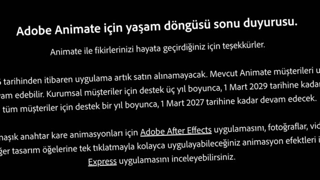 Adobe Animate yazılımı emekliye ayrılıyor
