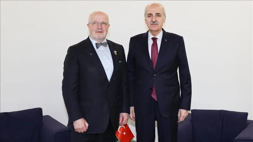 TBMM Başkanı Kurtulmuş, Litvanya Meclis Başkanı Olekas ile Zagreb'de görüştü