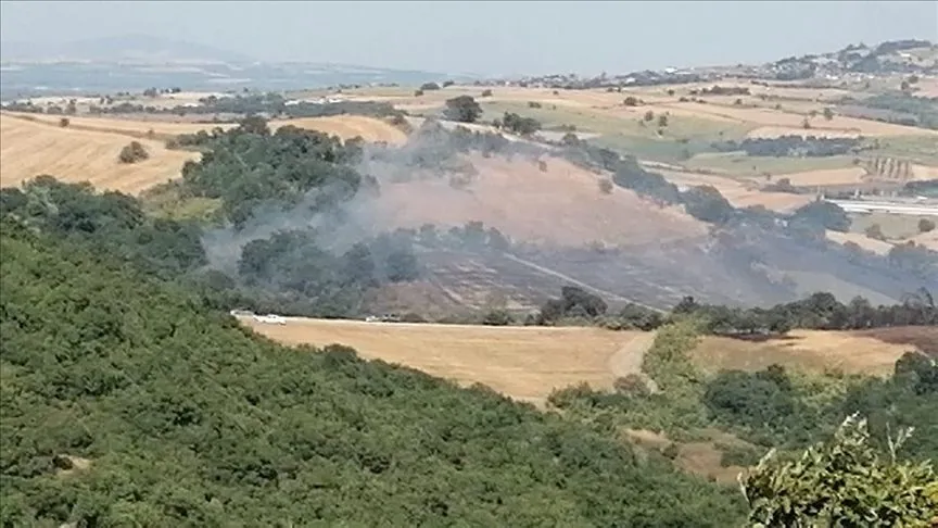 Balıkesir'de arazide çıkan yangın kontrol altına alındı