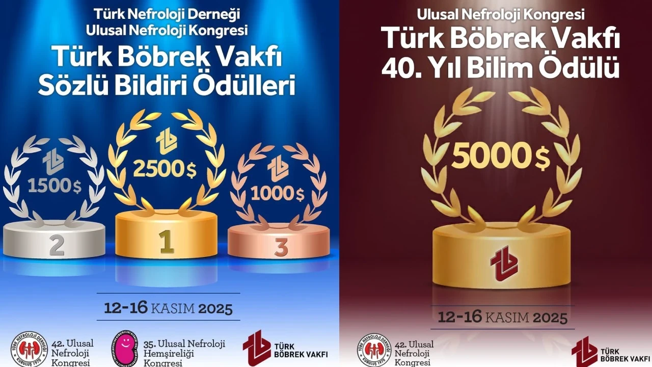 Türk Böbrek Vakfı Bilim Ödülleri ilk kez sahiplerini buluyor