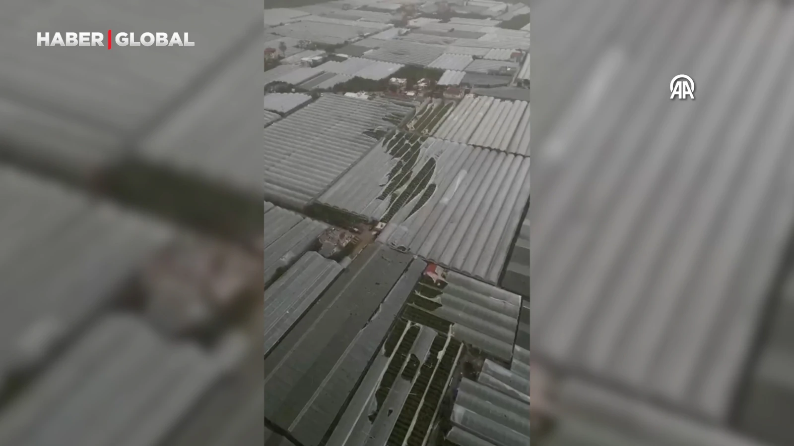 Antalya'da hortumun zarar verdiği alanlar havadan görüntülendi