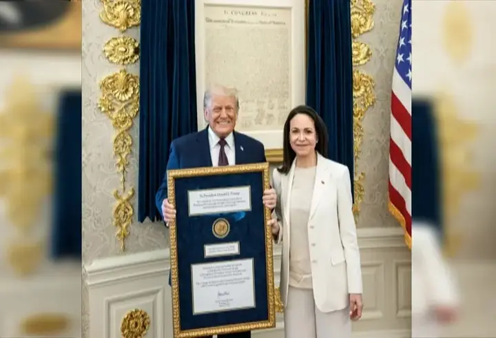 Machado Nobel'i Trump'a verdi! ‘HARİKA JEST’