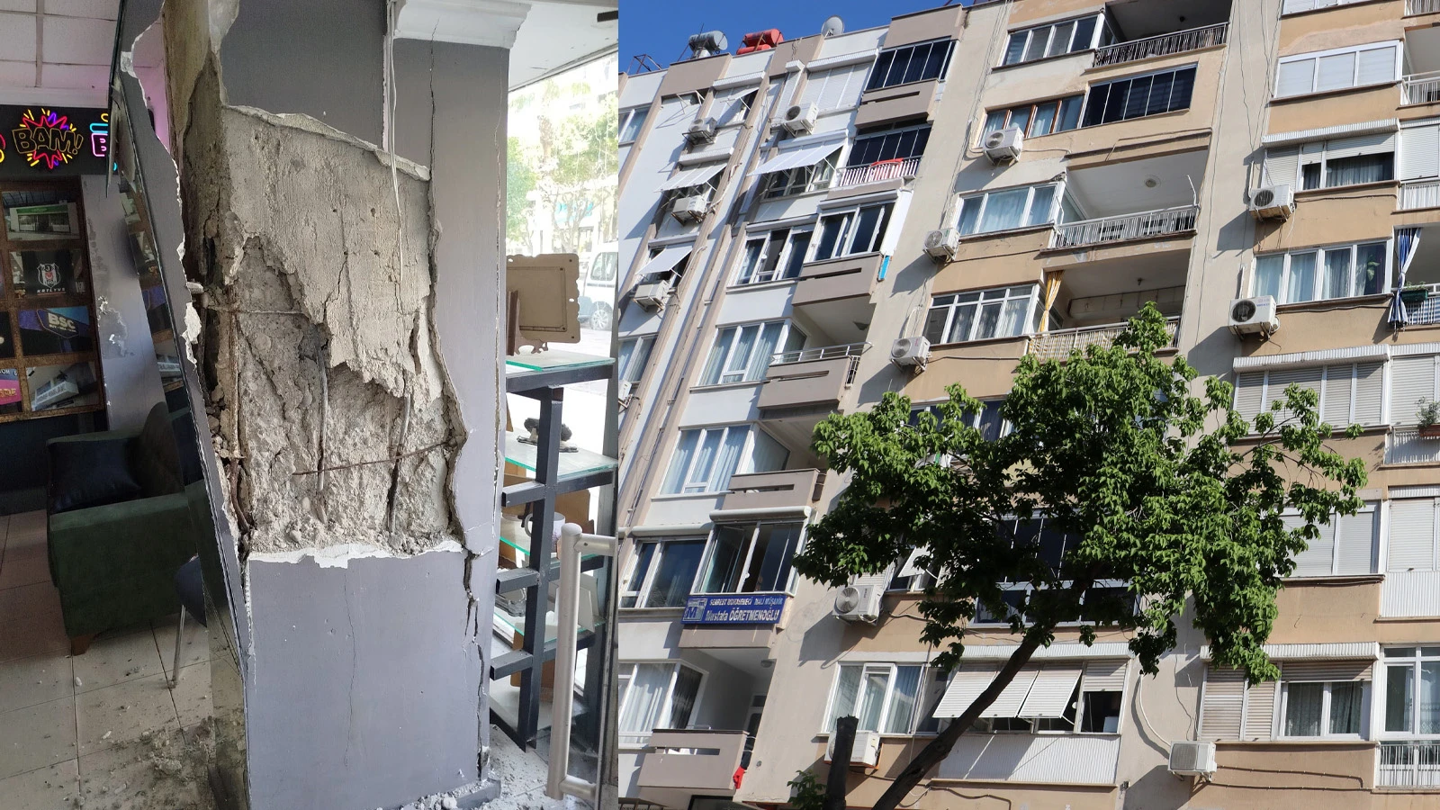 Neye uğradıklarını şaşırdılar, binanın kolonu bomba gibi patladı!