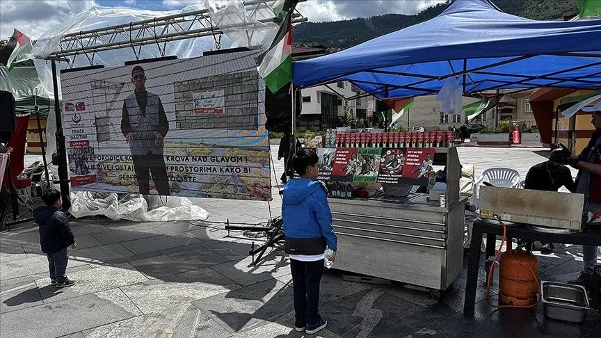 Bosna Hersek'te Gazze'ye destek kermesi düzenlendi