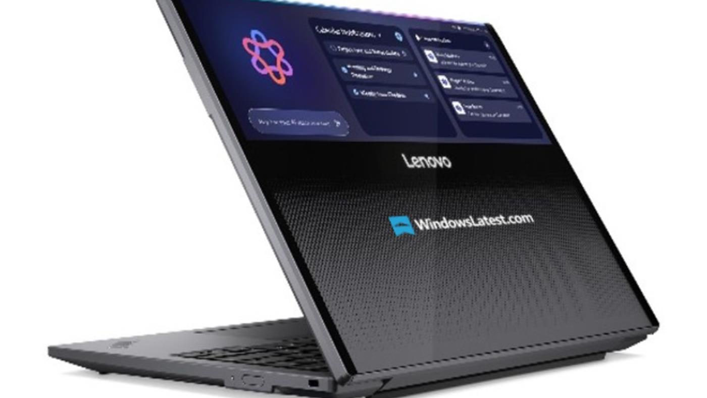 Lenovo'dan ilginç konsept: Ekranı dışa doğru yuvarlanan dizüstü bilgisayar