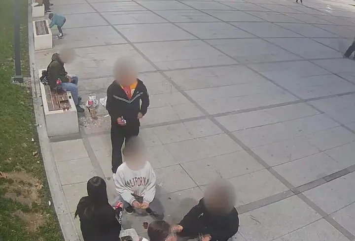 Kirlettikleri parkı, süpürge ve küreklerle temizlediler