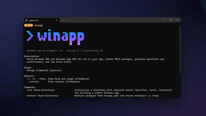 Microsoft, geliştiriciler için hazırladığı winapp’ı yayınladı
