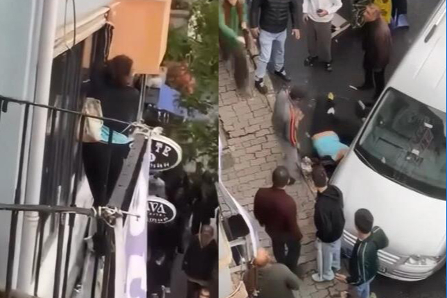 “İmdat Polis Yok Mu” Diye Yardım İstedi: Çıktığı Otel Tabelasından Düşen Kadın Yaralandı
