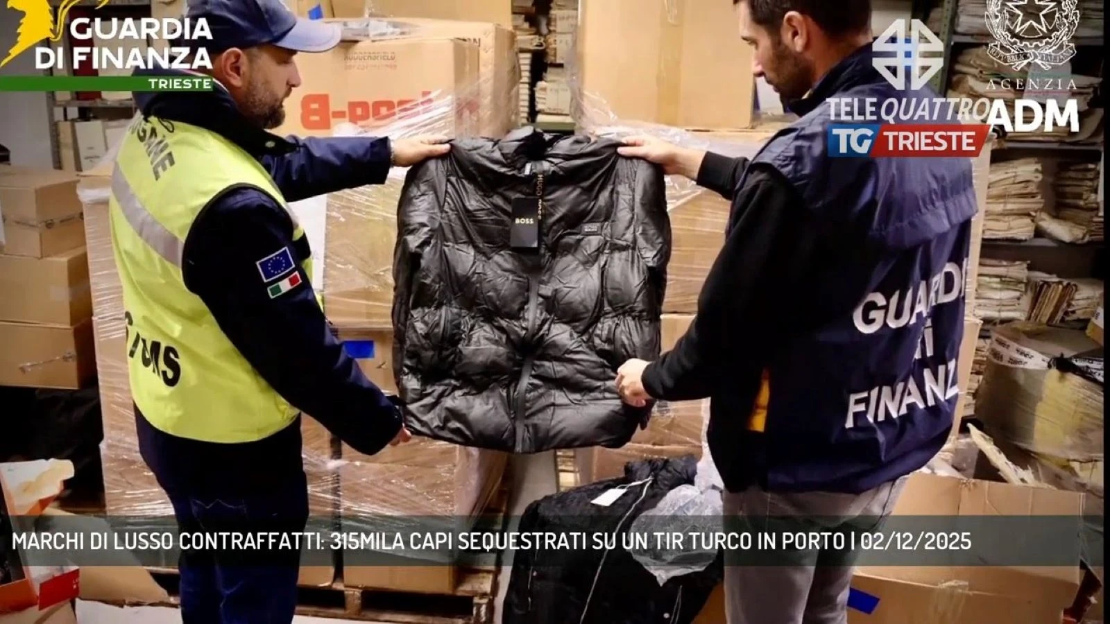 Trieste Limanı'nda Türkiye'den gelen tıra operasyon