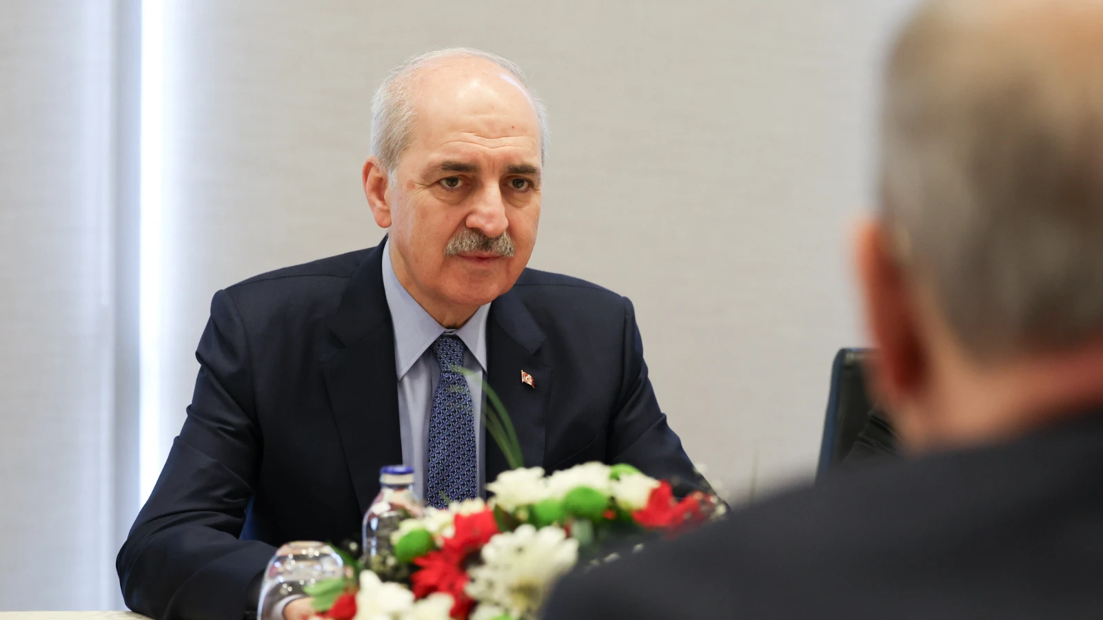 TBMM Başkanı Kurtulmuş, Filistin Ulusal Konseyi Başkanı Fattouh ile görüştü