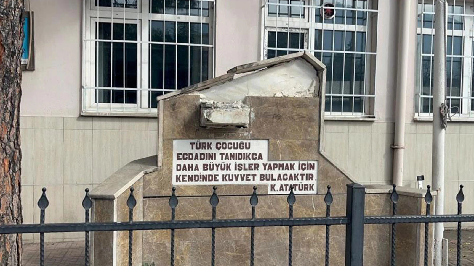Okuldan Atatürk büstü çalan şüpheli tutuklandı