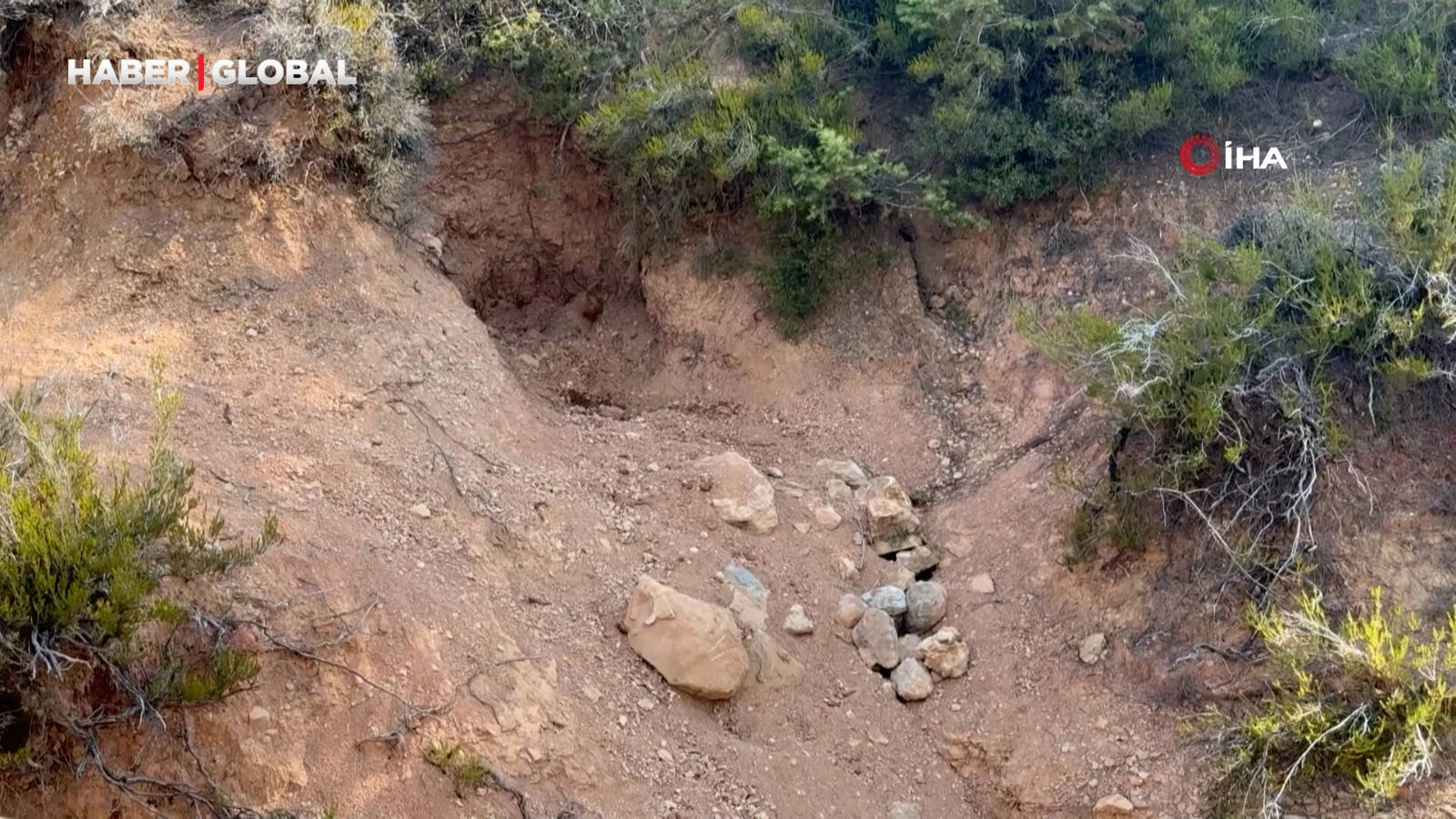 DEAŞ'lıların öldürdüğü Binali Aslan'ın gömüldüğü yer görüntülendi