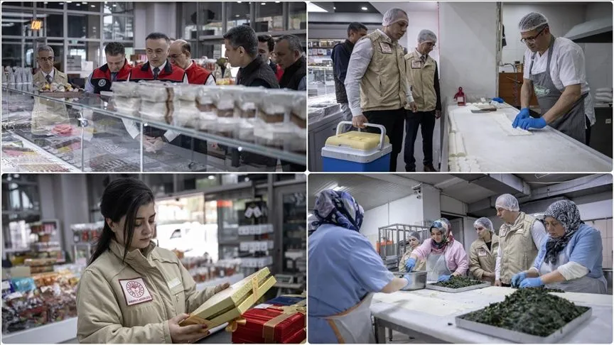 Tarım ve Orman Bakanlığı ekipleri bayram öncesi tatlı ve şekerleme iş yerlerinde denetim gerçekleştirdi