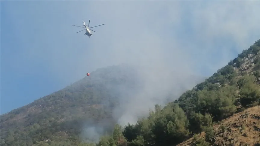 Kahramanmaraş'ta çıkan orman yangınını söndürme çalışmaları sürüyor