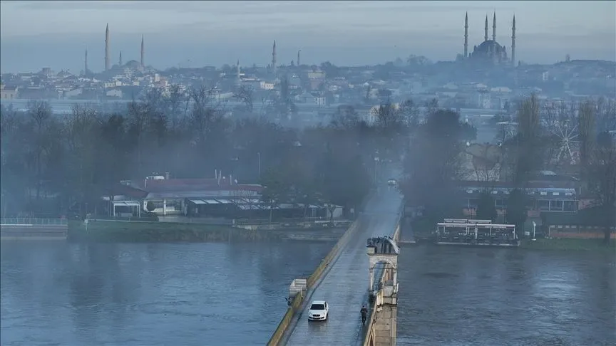 Edirne'de Meriç Nehri'nin debisi iki günde yaklaşık 3 katına çıktı