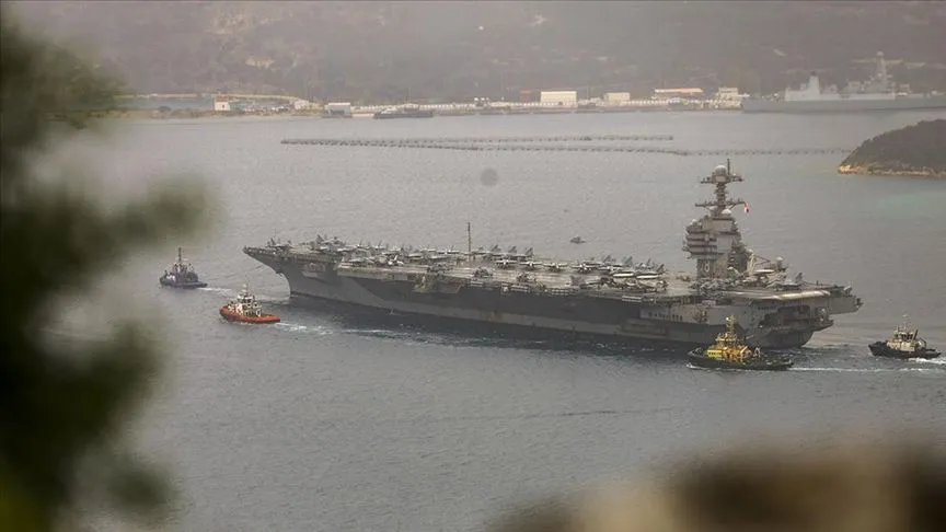 ABD’ye ait USS Gerald R. Ford uçak gemisi Girit’e geldi