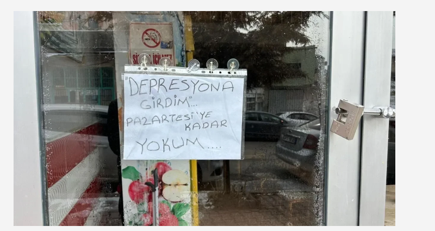 Niğde'de esnafın depresyon izni: Kapıya notu asıp dükkanı kapattı