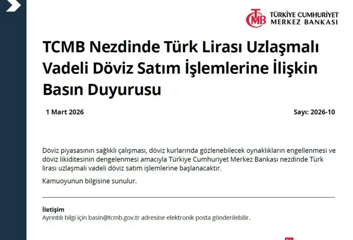 Merkez Bankası'ndan döviz açıklaması