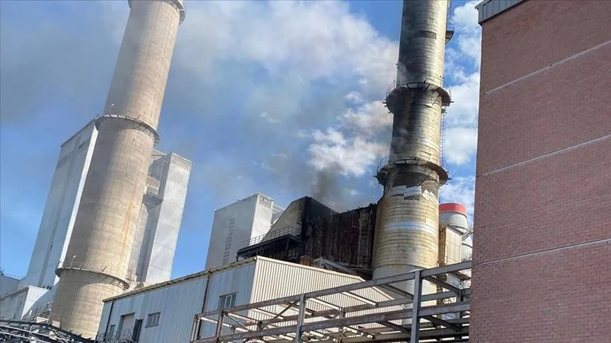 Kangal Termik Santrali'nde çıkan yangın kontrol altına alındı
