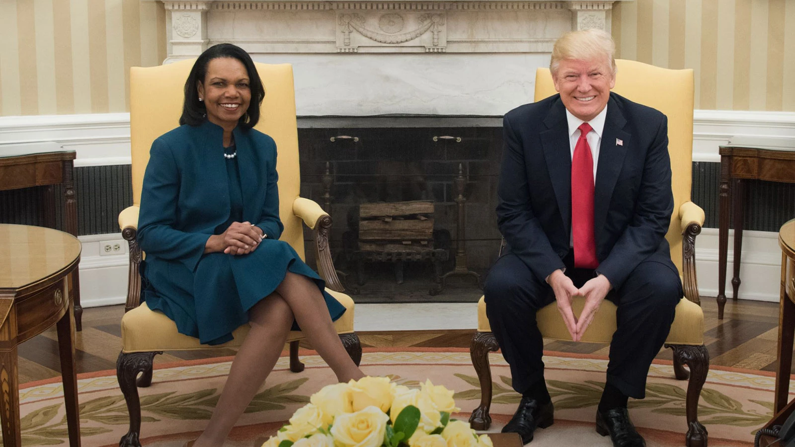 Trump'ın toplantısına katıldı, Irak işgalinin mimarı Rice