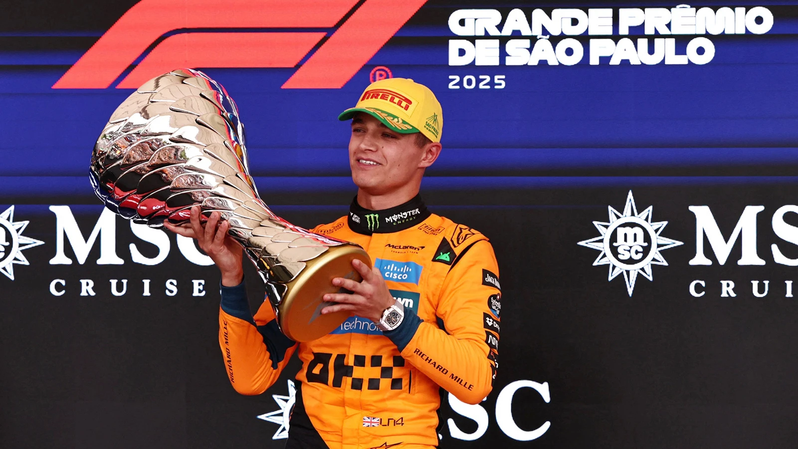 Formula 1 Brezilya Grand Prix'inde kazanan Lando Norris oldu