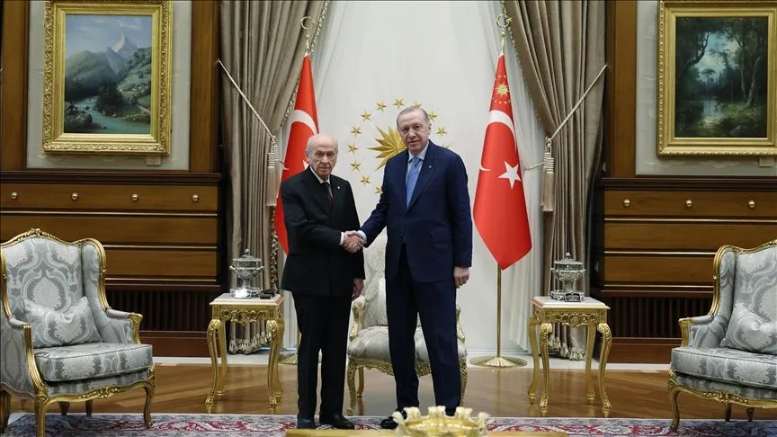 Cumhurbaşkanı Erdoğan, MHP Genel Başkanı Bahçeli'yi kabul etti