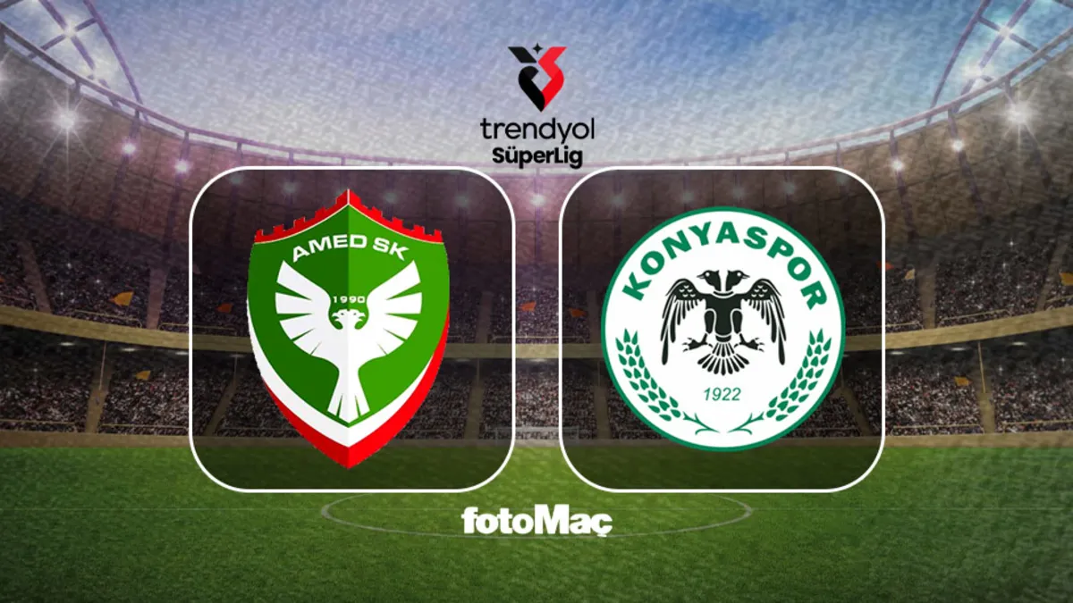 Amedspor-Tümosan Konyaspor Maçı Canlı (Trendyol Süper Lig)