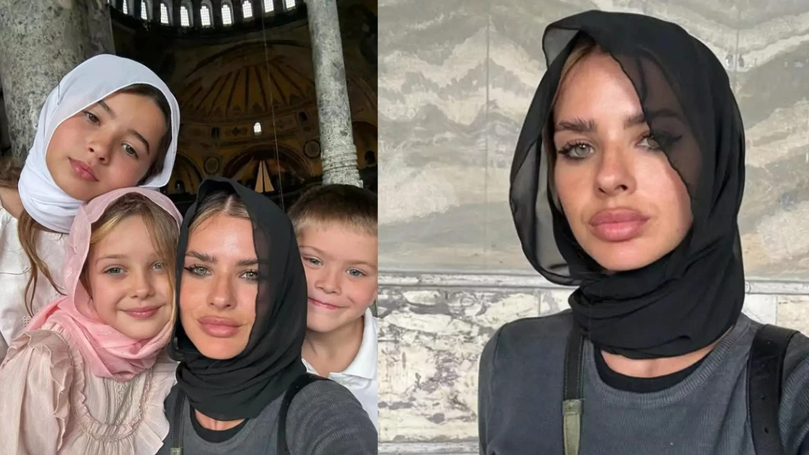 Ayasofya'yı ziyaret etmişti... China Suarez'den başörtülü pozuna gelen 'gülünç' yorumuna yanıt