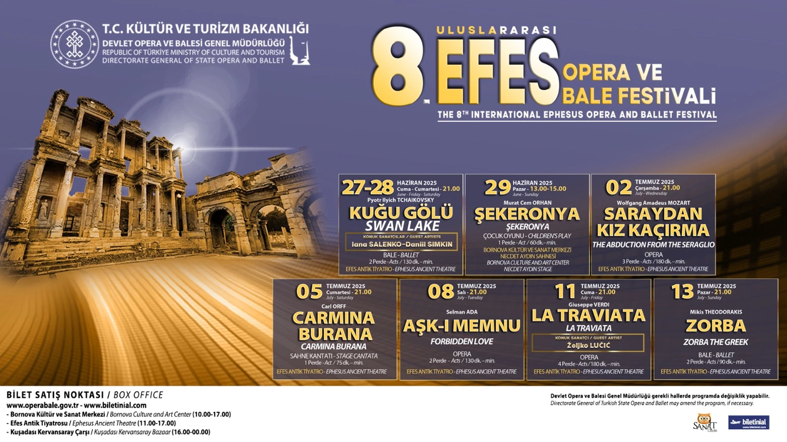 8. Uluslararası Efes Opera ve Bale Festivali 27 Haziran'da başlıyor