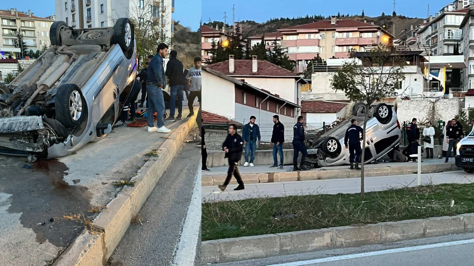 Çorum'da otomobil, kaldırımda bisiklet süren 12 yaşındaki Emir'in üzerine devrildi