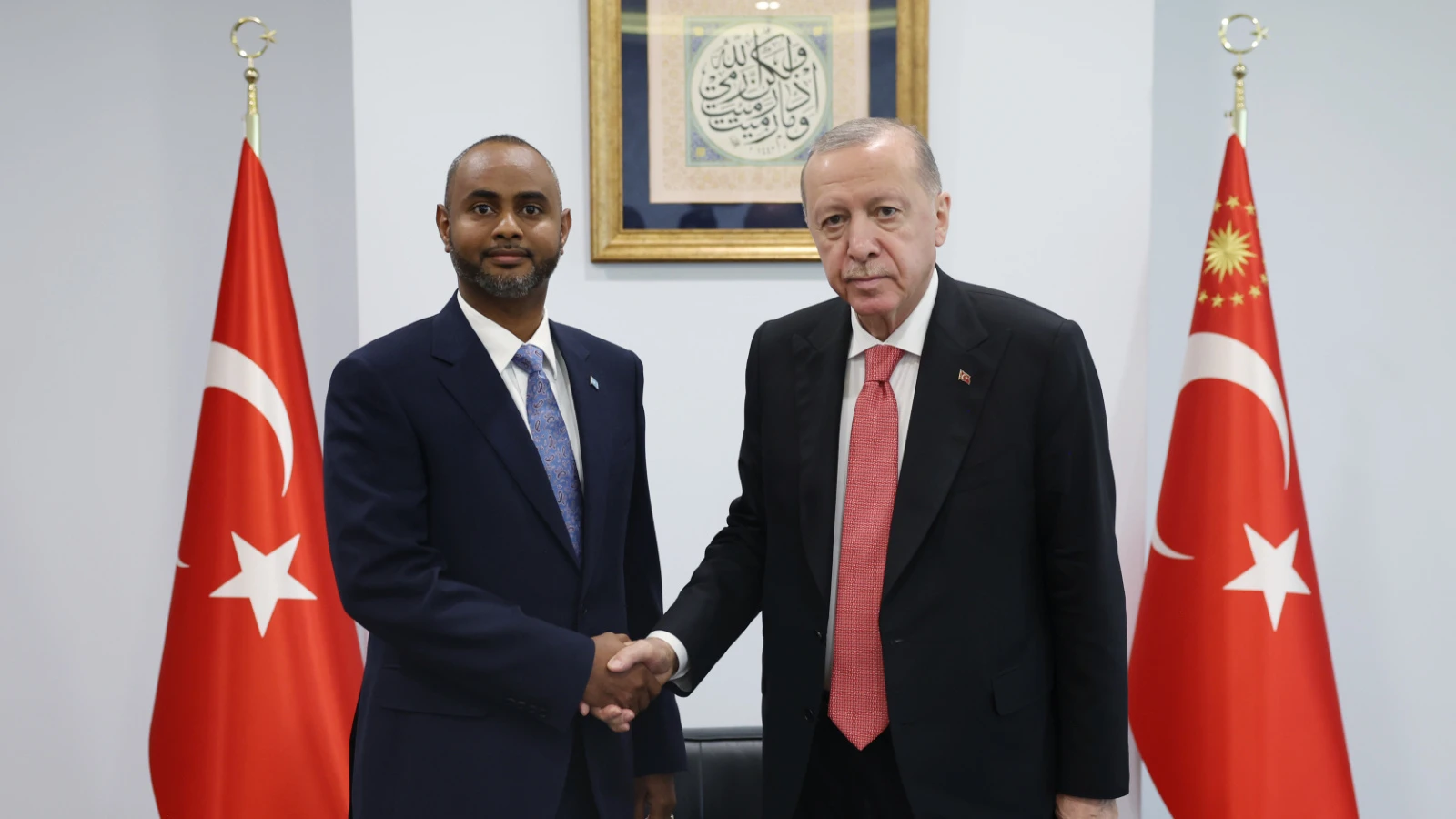 Erdoğan, Somali Limanlar ve Deniz Ulaştırma Bakanı Nur'u kabul etti