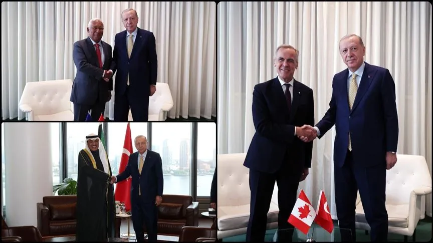 Cumhurbaşkanı Erdoğan'ın New York'ta ikili temasları sürüyor