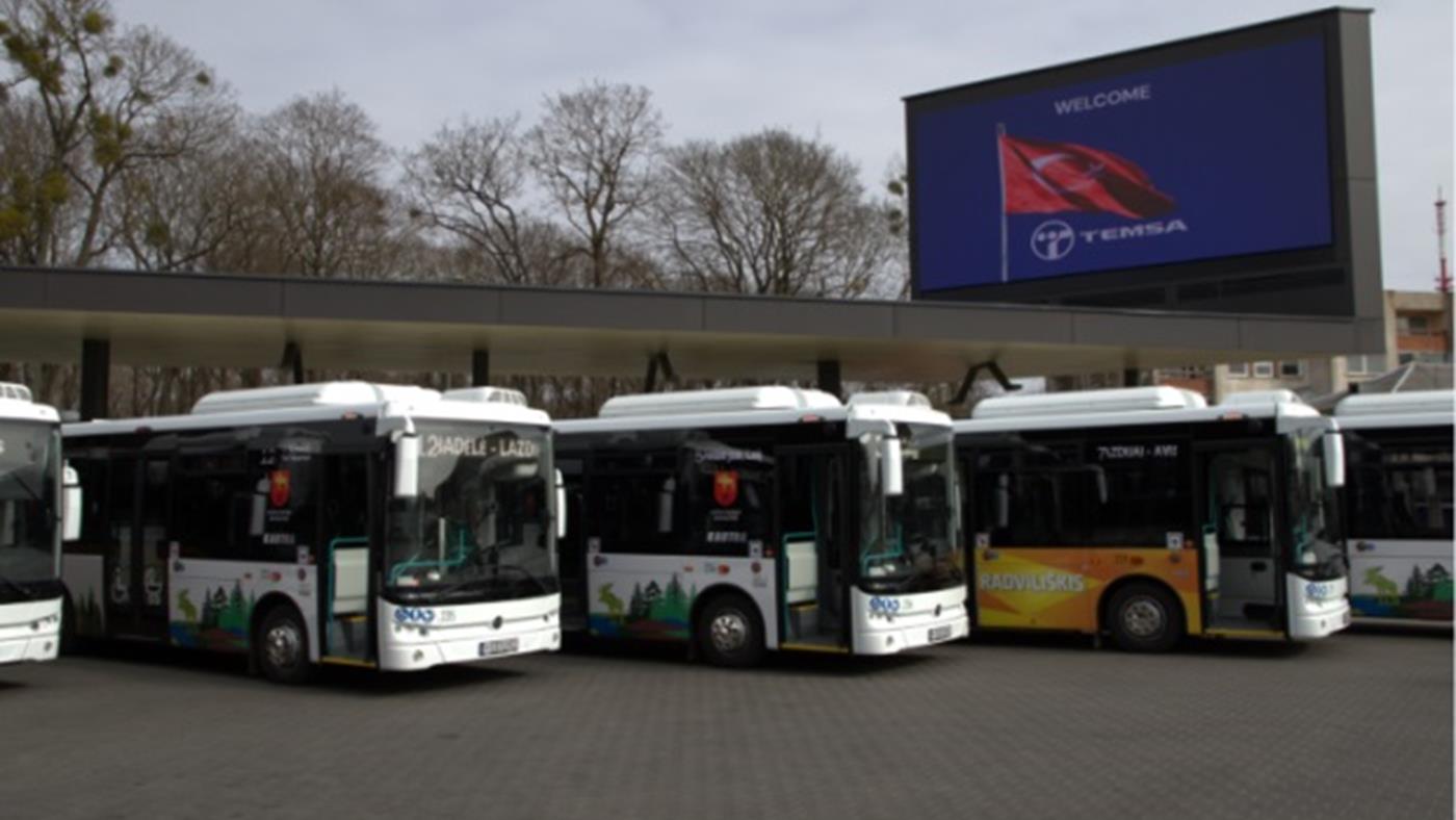 TEMSA'dan Litvanya'ya 15 elektrikli otobüs teslimatı