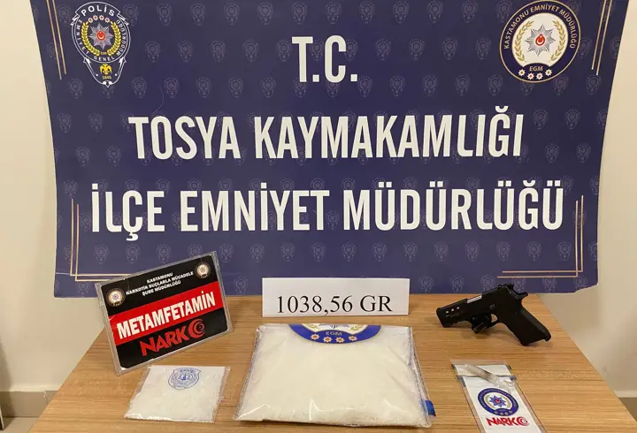 Kastamonu'da 1 kilo 38 gram metamfetamin ele geçirildi: 1 tutuklama