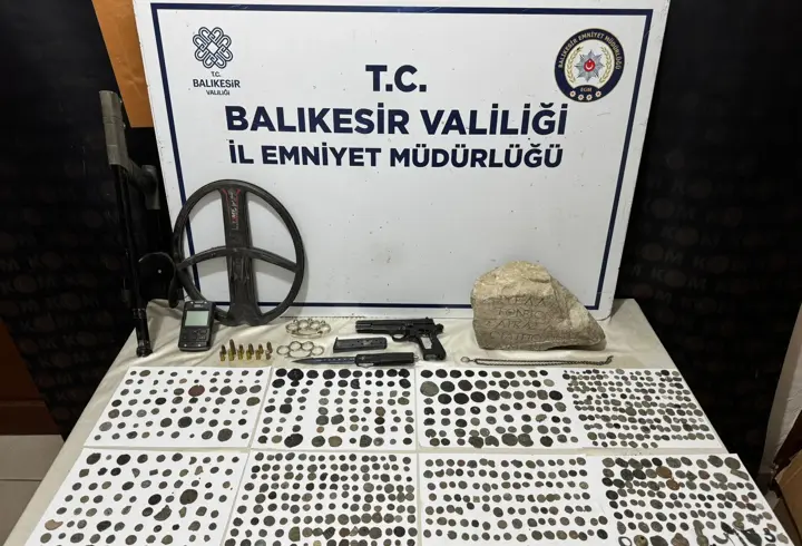 Bandırma'da düzenlenen tarihi eser operasyonunda 1 zanlı yakalandı